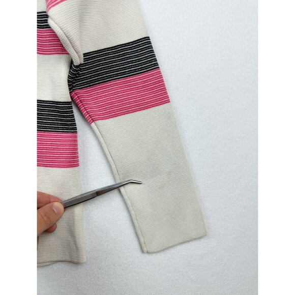 TALBOTS Colorful Striped Cardigan Sweater‎ Size M-Petite Womens Pockets - Picture 7 of 11